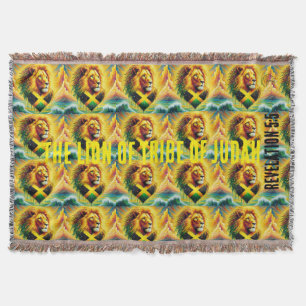 The lion of tribe of Judah T-Shirt Throw Blanket