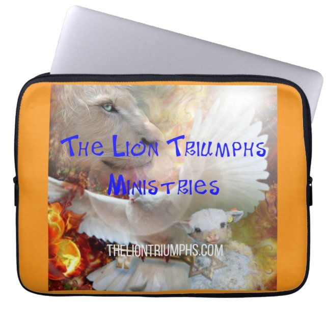 The Lion Triumphs Laptop Sleeves (Front)