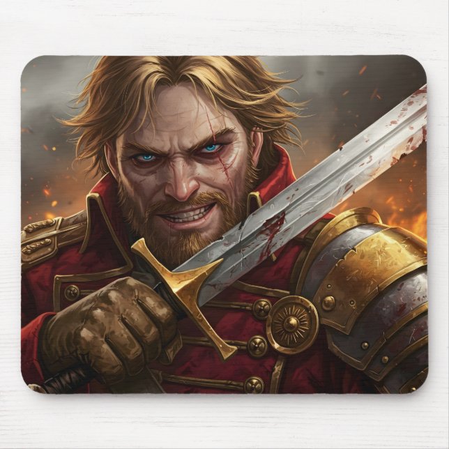 The Lionhearted General Mouse Mat (Front)