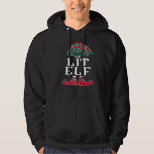The Lit Elf Matching Family Group Christmas Party  Hoodie