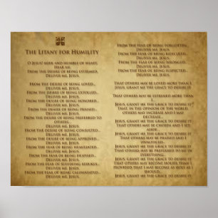The Litany for Humility. Poster