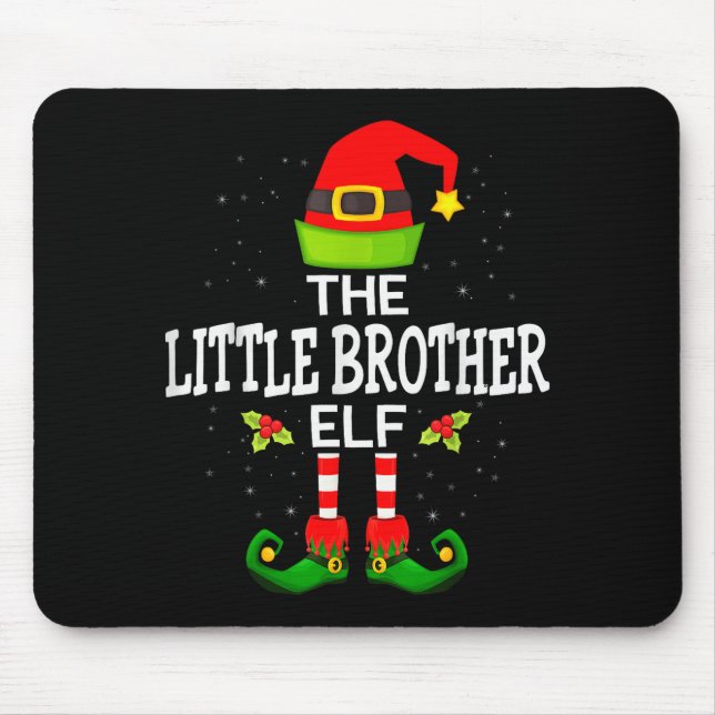 The Little Brother Elf Christmas Family Matching P Mouse Mat (Front)