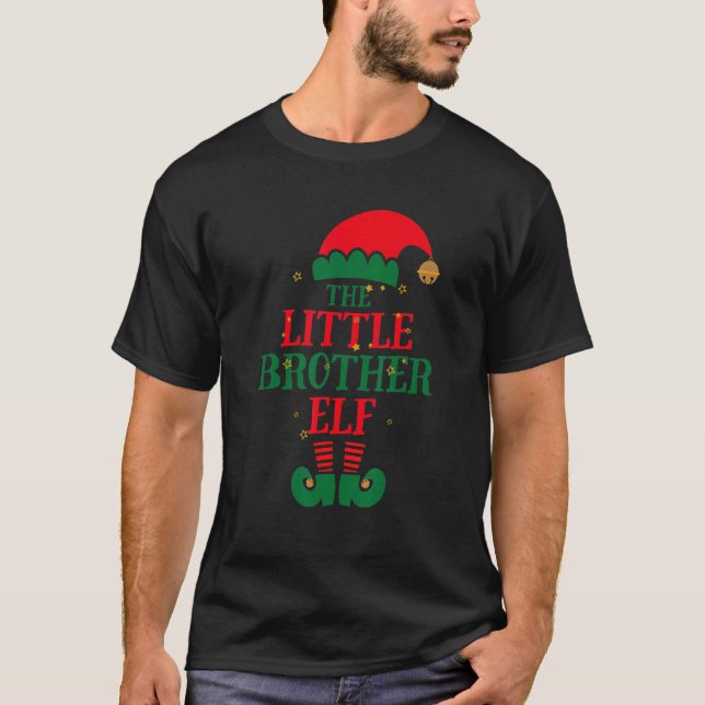 The Little Brother Elf Group Matching Family Chris T-Shirt (Front)