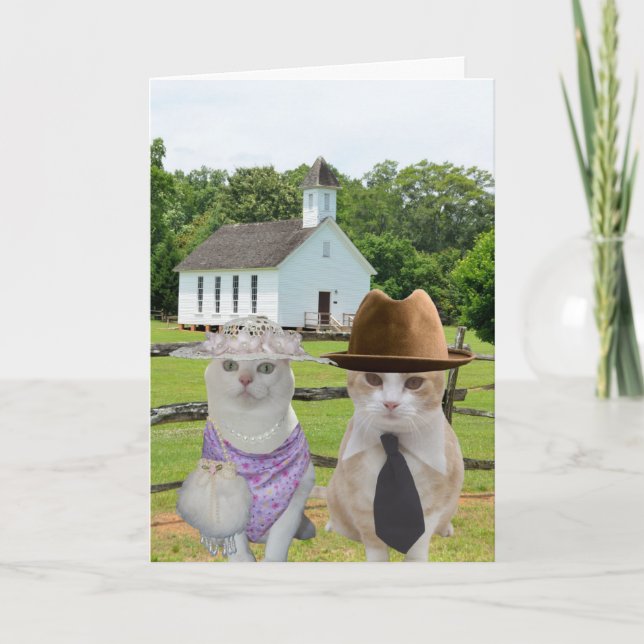 The Little Cats Who Wanted to go to Church Easter Holiday Card (Front)