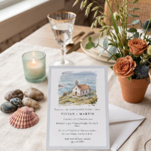 The Little Chapel By The Sea Rehearsal Dinner Invitation