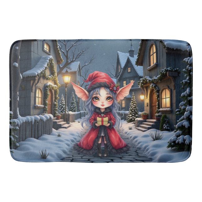 The Little Christmas Messenger.  Bath Mat (Front)