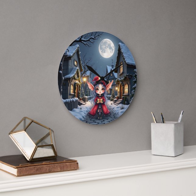 The Little Christmas Messenger.  Large Clock (Office)