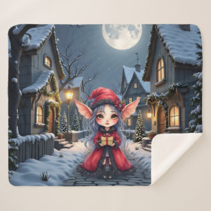 The Little Christmas Messenger.  Sherpa Blanket