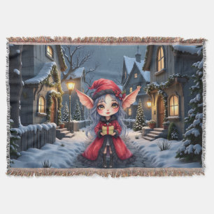 The Little Christmas Messenger.  Throw Blanket