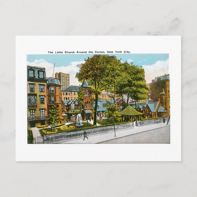The Little Church Around the Corner, New York City Postcard (Front)