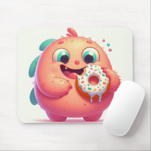 "The little donut-eating monster" Mouse Mat