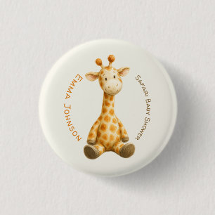The Little Explorer Safari Friends Baby Shower 3 Cm Round Badge