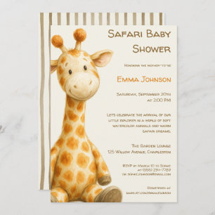 The Little Explorer Safari Friends Baby Shower Invitation