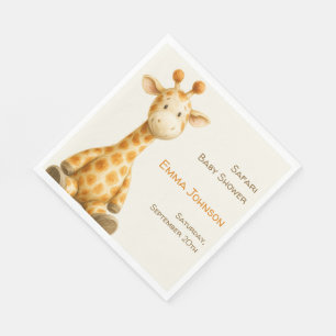 The Little Explorer   Safari Friends Baby Shower Napkin