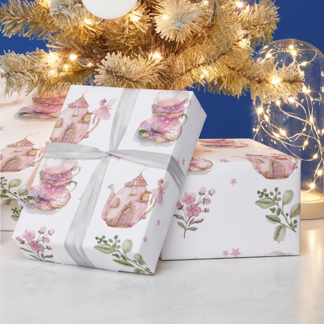 The Little Fairy And Teapot Birthday Wrapping Paper (Holidays)