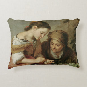 The Little Fruit-Seller, 1670-75 Decorative Cushion