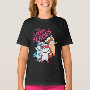 The Little Heroes Super Hero Cats Funny Cute T-Shirt