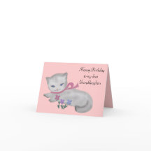 The Little Kitten Birthday Card