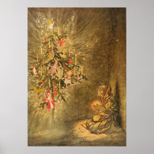 The Little Match Girl by arthur rackham Poster