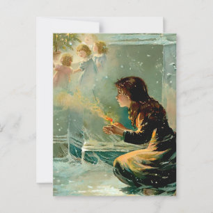 "The Little Match Girl" by E S Hardy Postcard