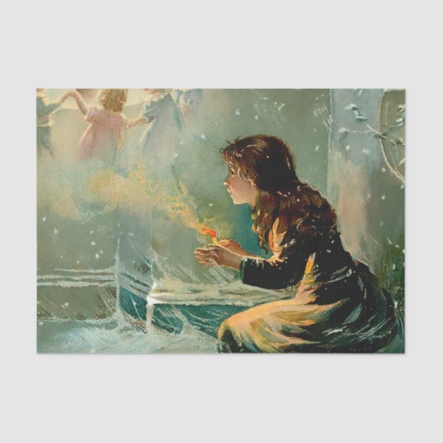 “The Little Match Girl” by E S Hardy Tissue Paper (Front)