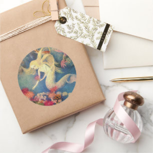 The Little Mermaid by Dorothy Lathrop Classic Round Sticker