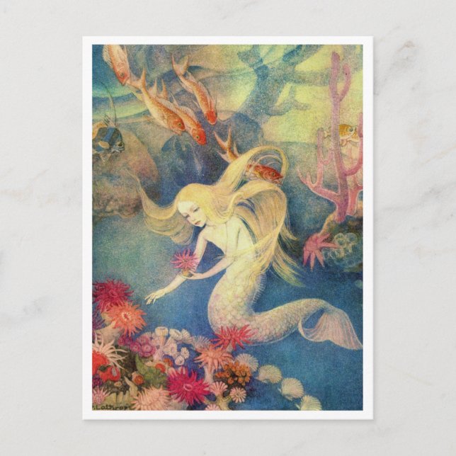 The Little Mermaid by Dorothy Lathrop Postcard (Front)
