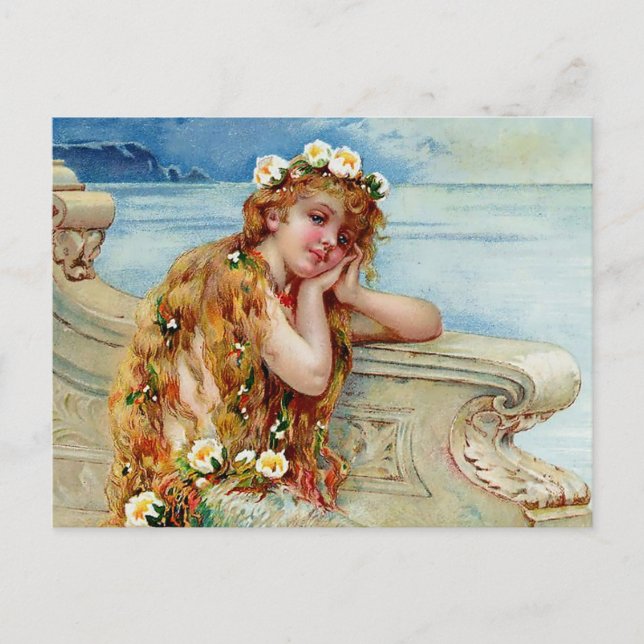 “The Little Mermaid” by E S Hardy Postcard (Front)