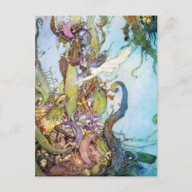 The Little Mermaid vintage art postcard (Front)