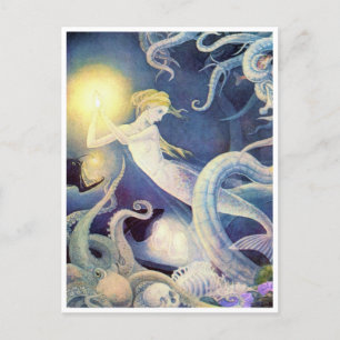 The Little Mermaid's Danger by Dorothy Lathrop Postcard