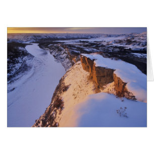 The Little Missouri River in winter in