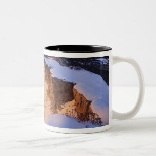 The Little Missouri River in winter in Two-Tone Coffee Mug