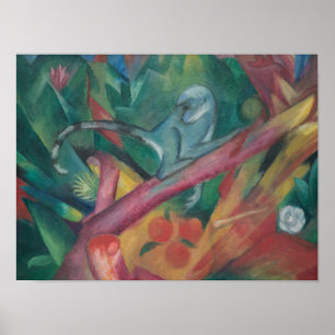 The Little Monkey (1912) by Franz Marc Poster