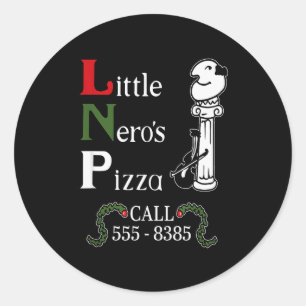 The Little Nero's Zza Christmas, Funny Christmas  Classic Round Sticker