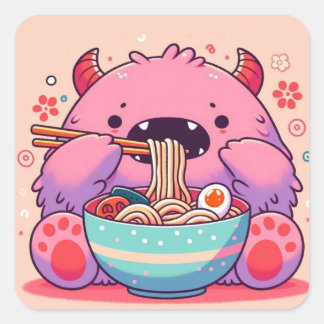 "The Little Noodle Eating Monster" Sticker