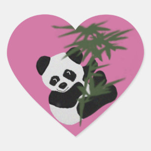 The Little Panda Heart Sticker