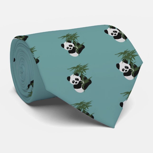 The Little Panda Tie (Rolled)