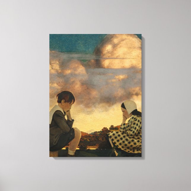 The Little Peach, 1904 by Maxfield Parrish Canvas Print (Front)