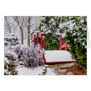 The Little Red Bridge Greeting Card