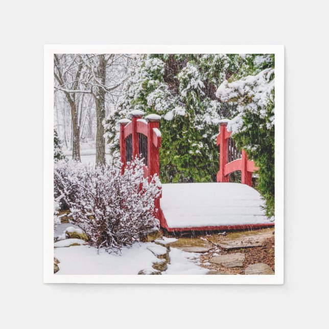 The Little Red Bridge Napkin (Front)