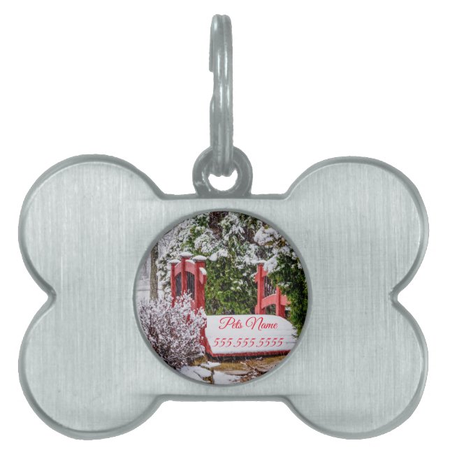 The Little Red Bridge Pet Tag (Front)