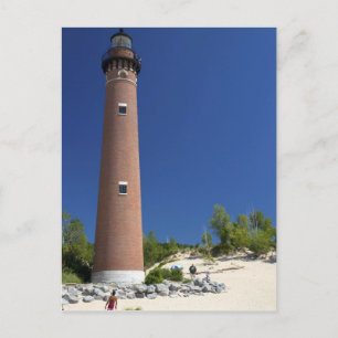 The Little Sable Point Light on Lake Michigan Postcard