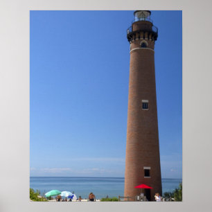 The Little Sable Point Light on Lake Michigan Poster