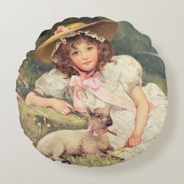 The Little Shepherdess Round Cushion (Front)