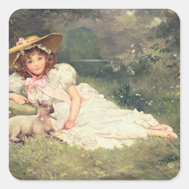 The Little Shepherdess Square Sticker (Front)