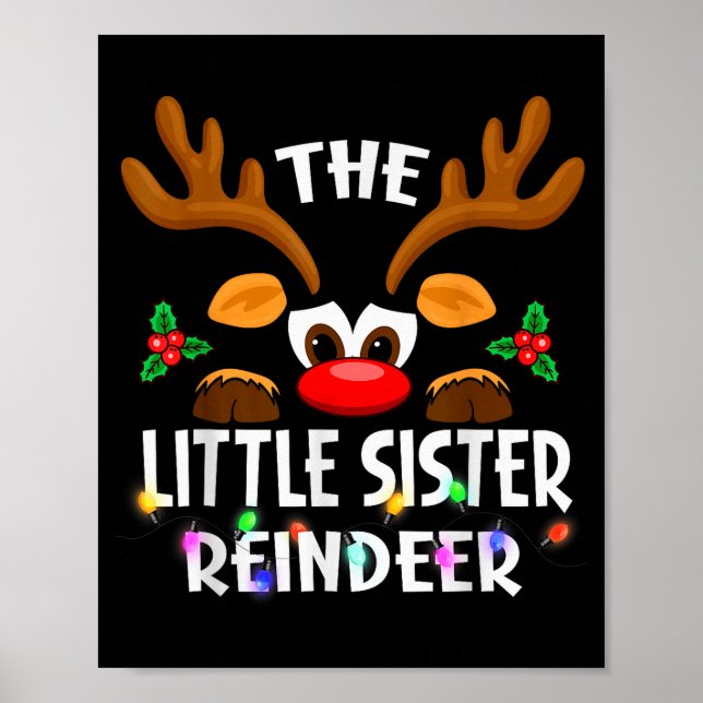 The Little Sister Reindeer Christmas Men Women  Poster (Front)