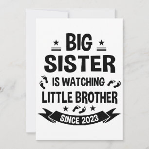 The little sister takes care of the big brother in invitation