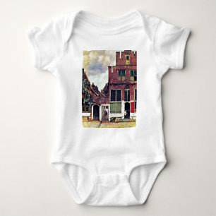 The Little Street,  By Johannes Vermeer Baby Bodysuit