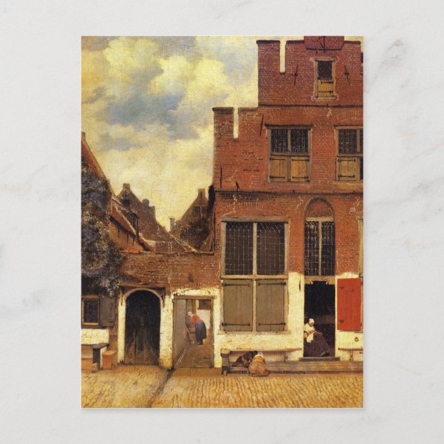 The little street by Johannes Vermeer Postcard (Front)