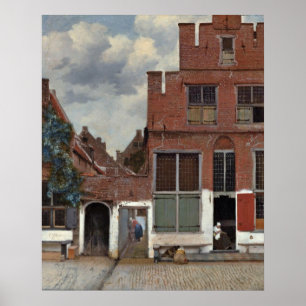 The little street by Johannes Vermeer Poster